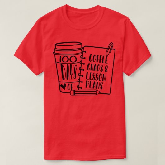 100 dagen koffie-chaos 4 t-shirt (Design voorkant)