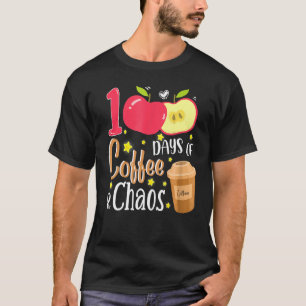 100 dagen koffie en chaos 100 dagen school F T-shirt