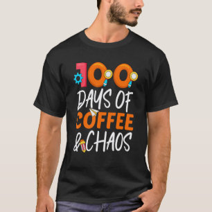 100 dagen koffie en chaos 100ste dag van school F T-shirt