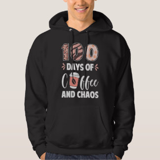 100 dagen koffie en chaos 100ste schooldag T Hoodie