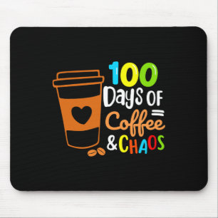 100 dagen koffie en chaos Happy 100th Day Schoo Muismat