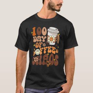 100 dagen koffie en chaos Happy 100th Day Schoo T-shirt