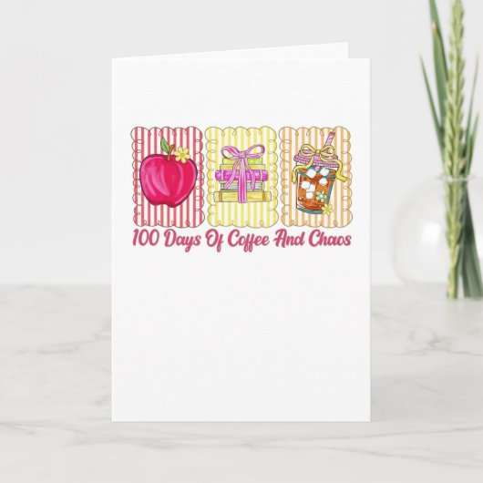 100 dagen koffie en chaos kaart (Voorkant)