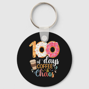 100 dagen Koffie- en Chaos-leraar 100 dagen gelede Sleutelhanger