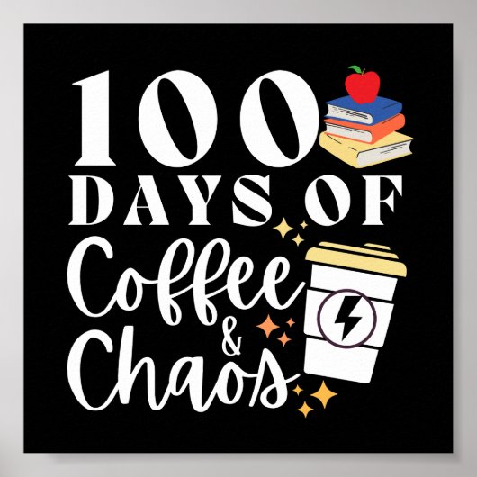 100 dagen koffie en chaos poster (Voorkant)