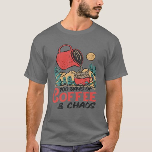 100 dagen koffie t-shirt (Voorkant)