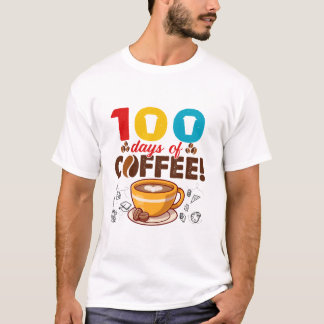 100 dagen koffieband herhalen 100e dag van het sch t-shirt