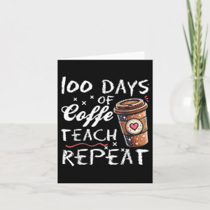 100 dagen Koffieopleiding herhalen 100e dag school Kaart