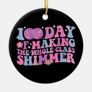 100 dagen lang de hele klas laten schitteren Disco Keramisch Ornament