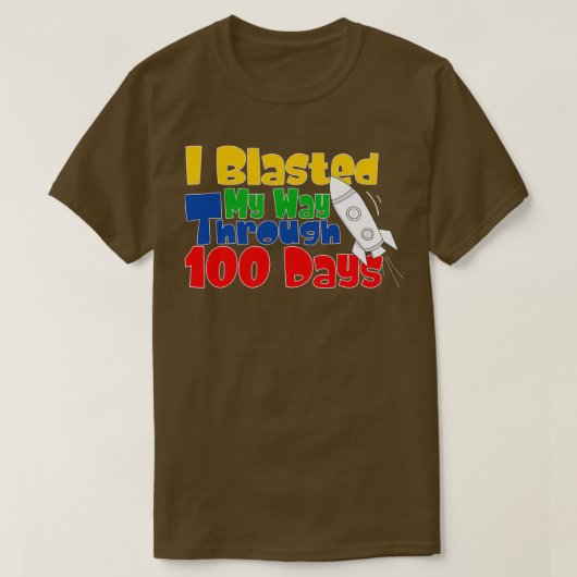 100 dagen lang grappig 100e dag t-shirt (Design voorkant)