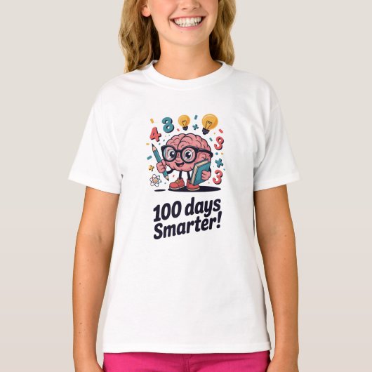 100 dagen lang slimmer op school  t-shirt (Voorkant)