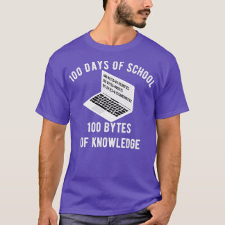 100 dagen laptop leerkracht school  t-shirt