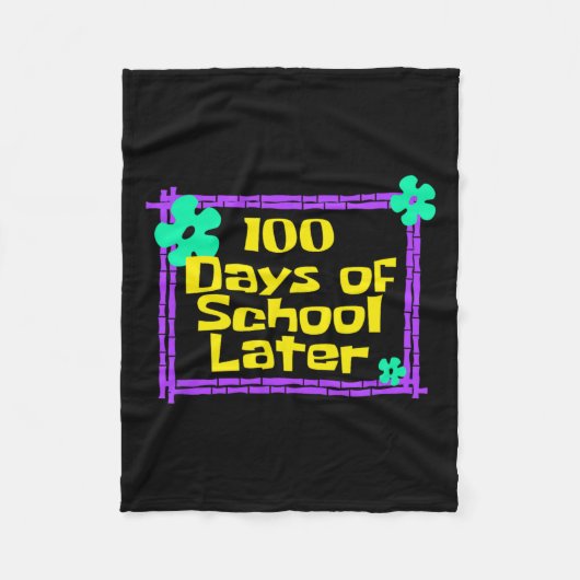100 dagen later 100e schooldag fleece deken (Voorkant)