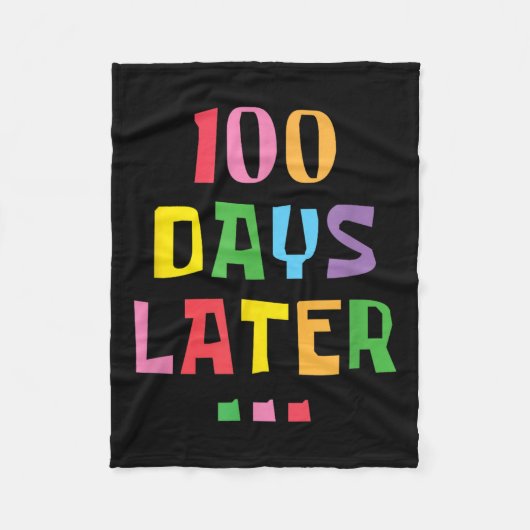 100 dagen later 100ste Dag van de Kinder Schooller Fleece Deken (Voorkant)