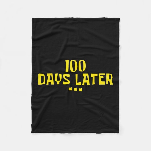 100 dagen later 100ste Dag van de Kinder Schooller Fleece Deken (Voorkant)