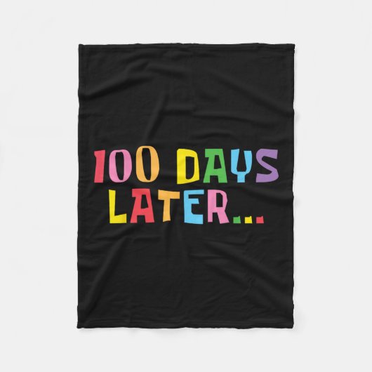 100 dagen later 100ste Dag van de Kinder Schooller Fleece Deken (Voorkant)