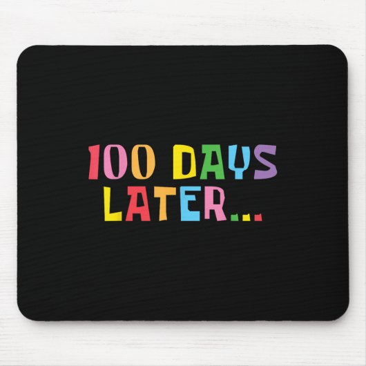 100 dagen later 100ste Dag van de Kinder Schooller Muismat (Voorkant)