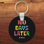 100 dagen later 100ste Dag van de Kinder Schooller Sleutelhanger (Voorkant)