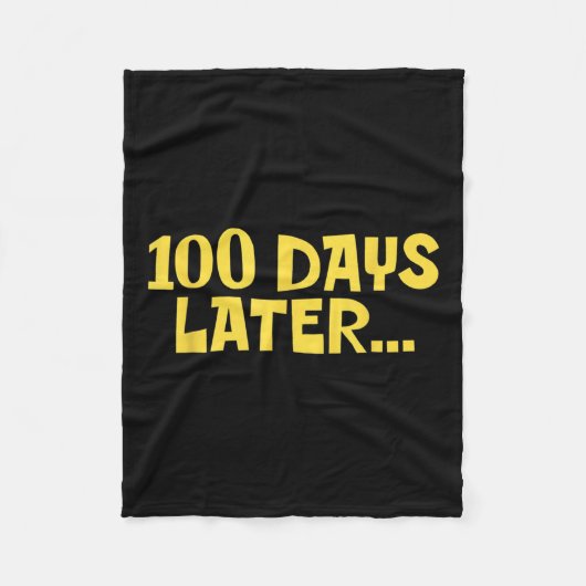 100 dagen later 100ste dag van de School Fun Kinde Fleece Deken (Voorkant)