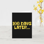 100 dagen later 100ste dag van de School Fun Kinde Kaart (Gele Bloem)