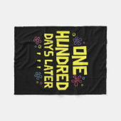100 dagen later 100ste schooldag Honderd Fleece Deken (Voorkant (Horizontaal))