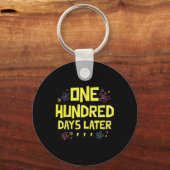 100 dagen later 100ste schooldag Honderd Sleutelhanger (Voorkant)
