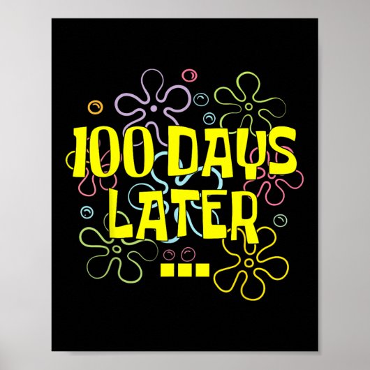 100 dagen later leraar en leerling 100ste dag van  poster (Voorkant)