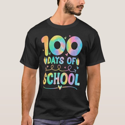 100 dagen leergierij 100e dag van schoolkoor t-shirt (Voorkant)