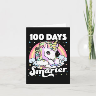 100 dagen leerkracht Unicorn Girls 100 dagen Kaart