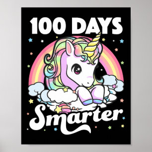100 dagen leerkracht Unicorn Girls 100 dagen Poster