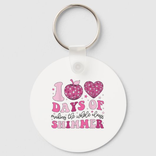 100 dagen leerkrachten 100ste schooldag sleutelhanger (Voorkant)