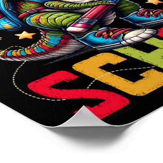 100 dagen leerlingstijd 100 dagen slimmer 100 dage poster (Hoek)