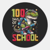100 dagen leerlingstijd 100 dagen slimmer 100 dage ronde sticker (Voorkant)