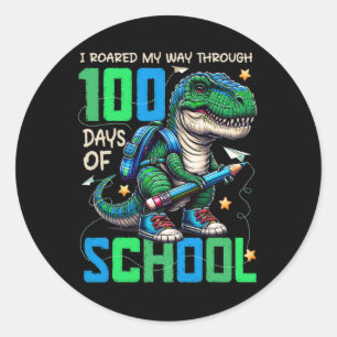 100 dagen leerlingstijd 100 dagen slimmer 100 dage ronde sticker
