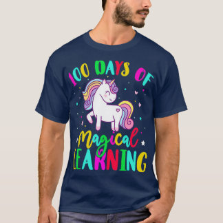 100 dagen leerschool Unicorn-studie T-shirt
