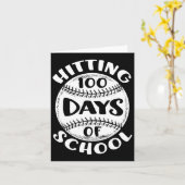 100 dagen leraar schoolhonkbalspeler kaart (Gele Bloem)