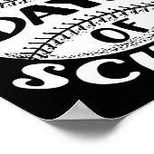 100 dagen leraar schoolhonkbalspeler poster (Hoek)