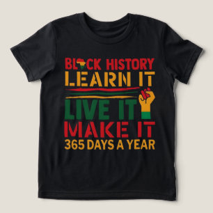 100 Dagen Leren over Zwarte Geschiedenis Afro Educ Tri-Blend Shirt