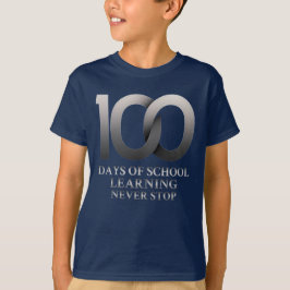 100 dagen leren stoppen nooit met leren t-shirt