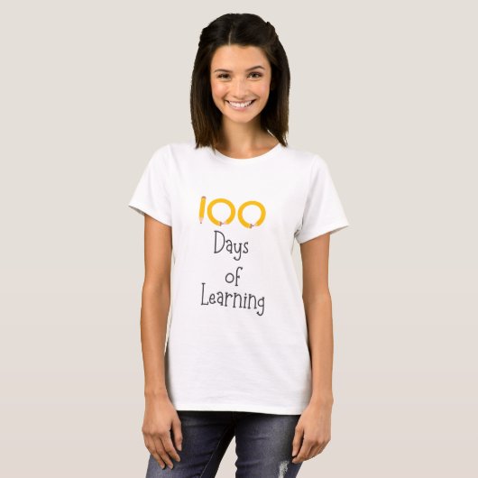 100 dagen leren t-shirt (Voorkant volledig)