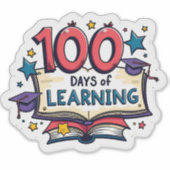 100 dagen leren vieren sticker (Voorkant)
