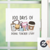 100 dagen lesgeven 100 dagen school raamsticker (Huis)