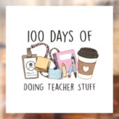 100 dagen lesgeven 100 dagen school raamsticker (Vel 2)