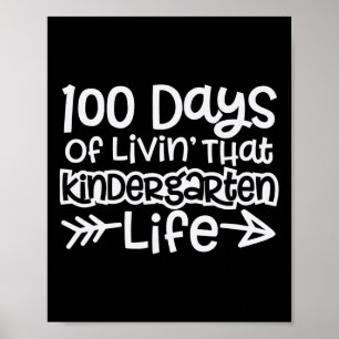 100 dagen leven dat Kind van de Kindergarten Poster