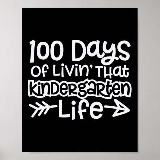 100 dagen leven dat Kind van de Kindergarten Poster (Voorkant)