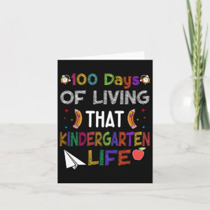 100 dagen leven die kleuterschool leven Prek Tea Kaart
