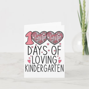 100 dagen liefde voor de kleuterschool Hart 100ste Kaart