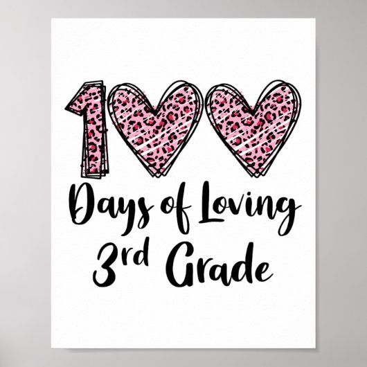 100 dagen liefdevol 3e klas luipaardhart 100e eeuw poster (Voorkant)
