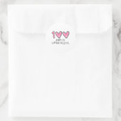 100 dagen liefdevol schoolhart 100e dag van school ronde sticker (Tas)