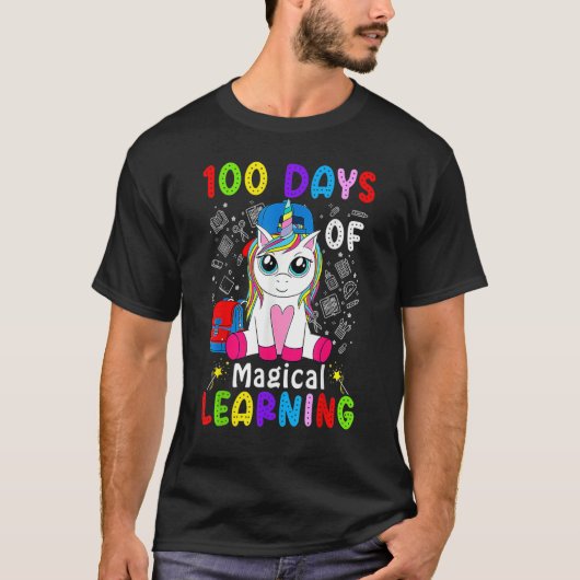 100 dagen Magical Learning School Smarter Dabbin T-shirt (Voorkant)